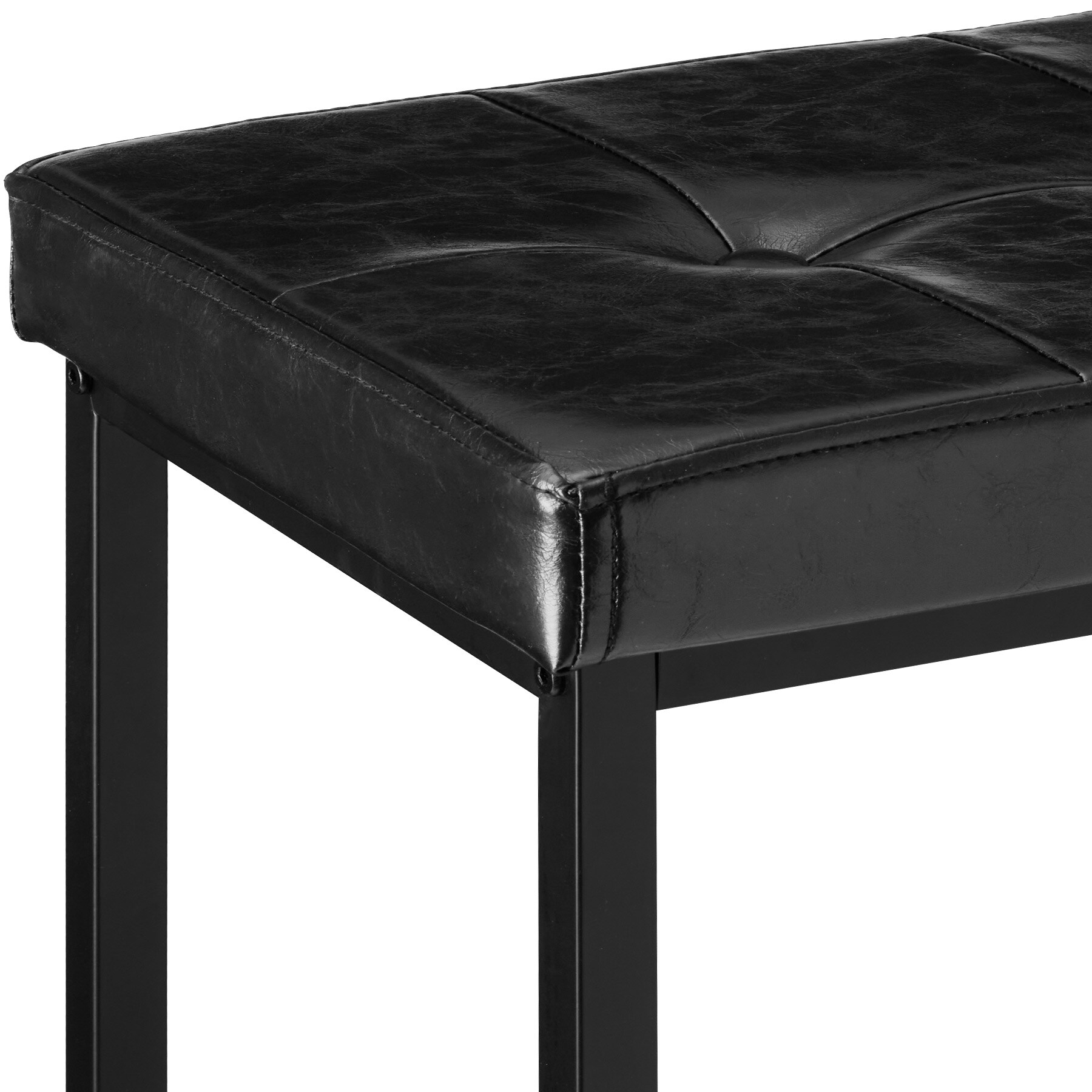 tectake® 2er Set Barhocker, gepolstert, mit höhenverstellbaren Kunststofffüßen, Sitzhöhe 62 cm