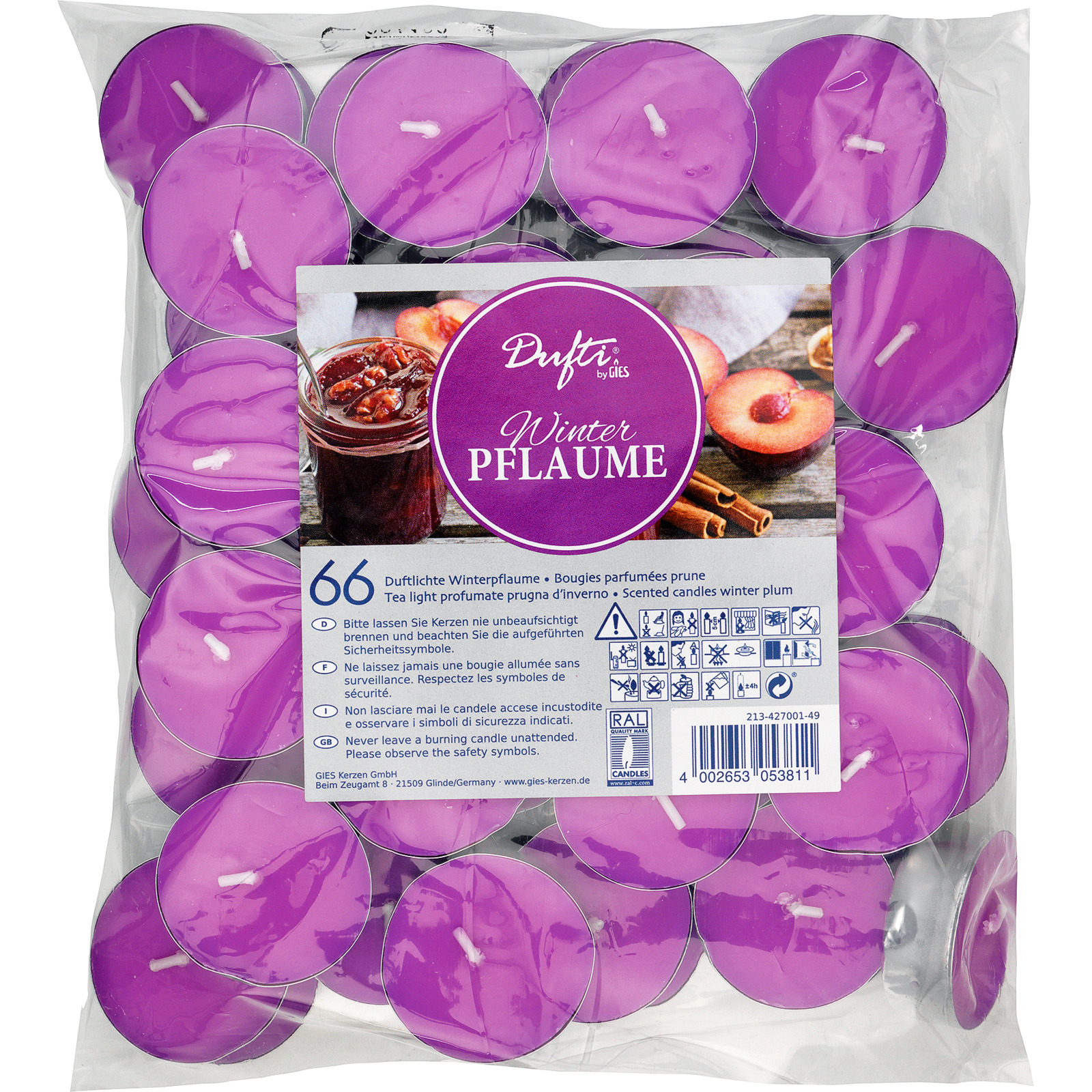Dufti by Gies Duft-Teelichter Winter Plum