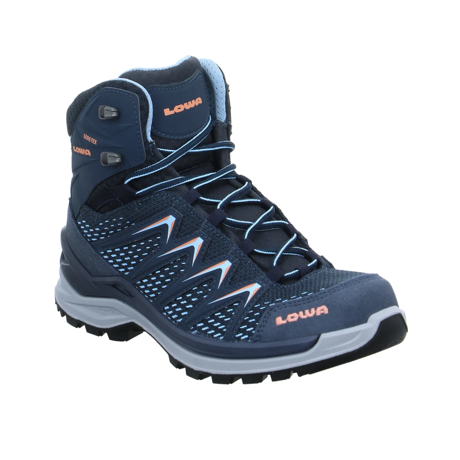 LOWA Wander- Bergschuh Damen Blau Lederimitat  Gore-Tex