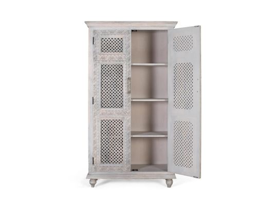 GINER Y COLOMER - Armoire 2 portes en bois de manguier massif -185x104x43