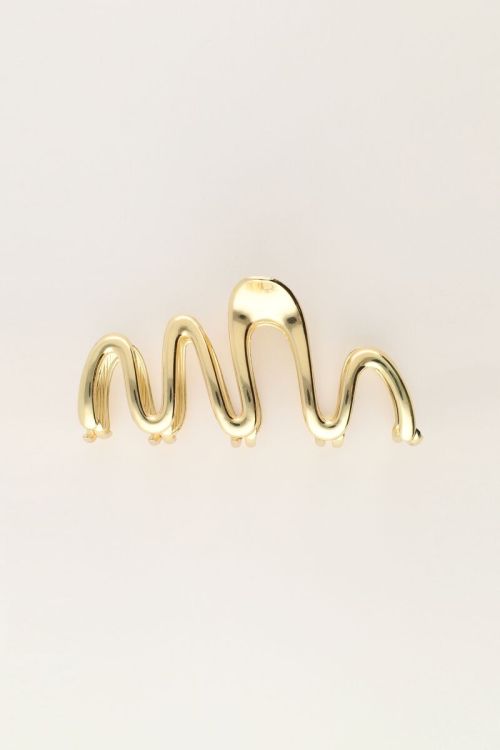 Goudkleurige haarclip met twist