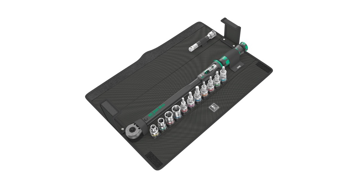 WeraClick-Torque C 3 Set 1, 40-200 Nm draaimomentsleutel  (Zwart/groen, 13-delig)