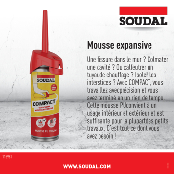 Soudal PU-schuim Compact 150 ml