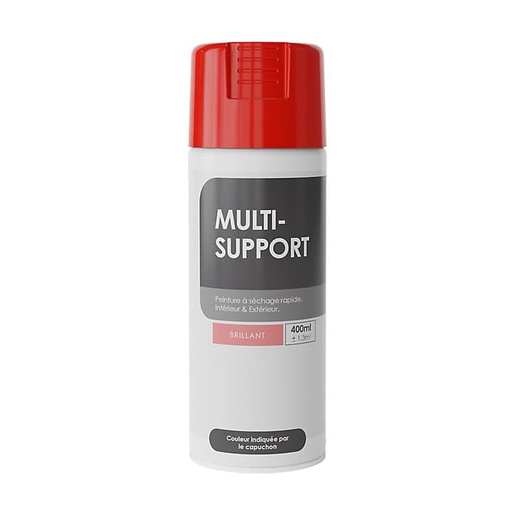 Peinture aérosol multisupport brillant rouge 400ml