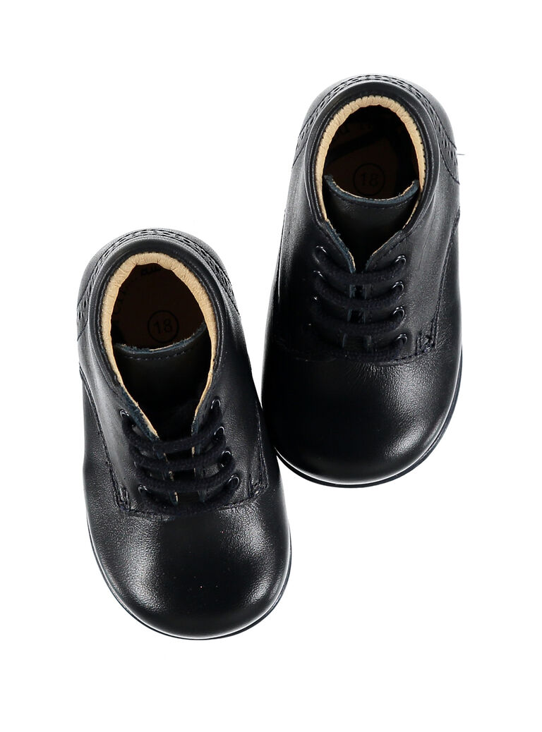Bottillon mixte cuir marine