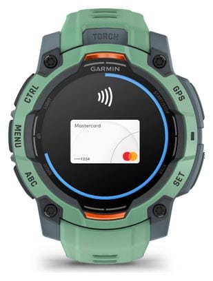 Montre GPS Garmin Instinct 3 AMOLED - 45 mm Vert Neotropic avec Bracelet en Silicone Vert Neotropic
