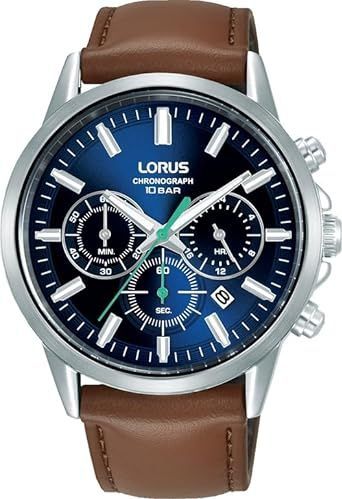 LORUS - RT381KX9 - Herenhorloge - Zilver - Chronograaf - Kwarts - Lederen Band