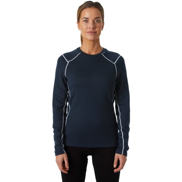 T-shirt thermique HELLY HANSEN W LIFA MERINO MIDWEIGHT CREW NAVY