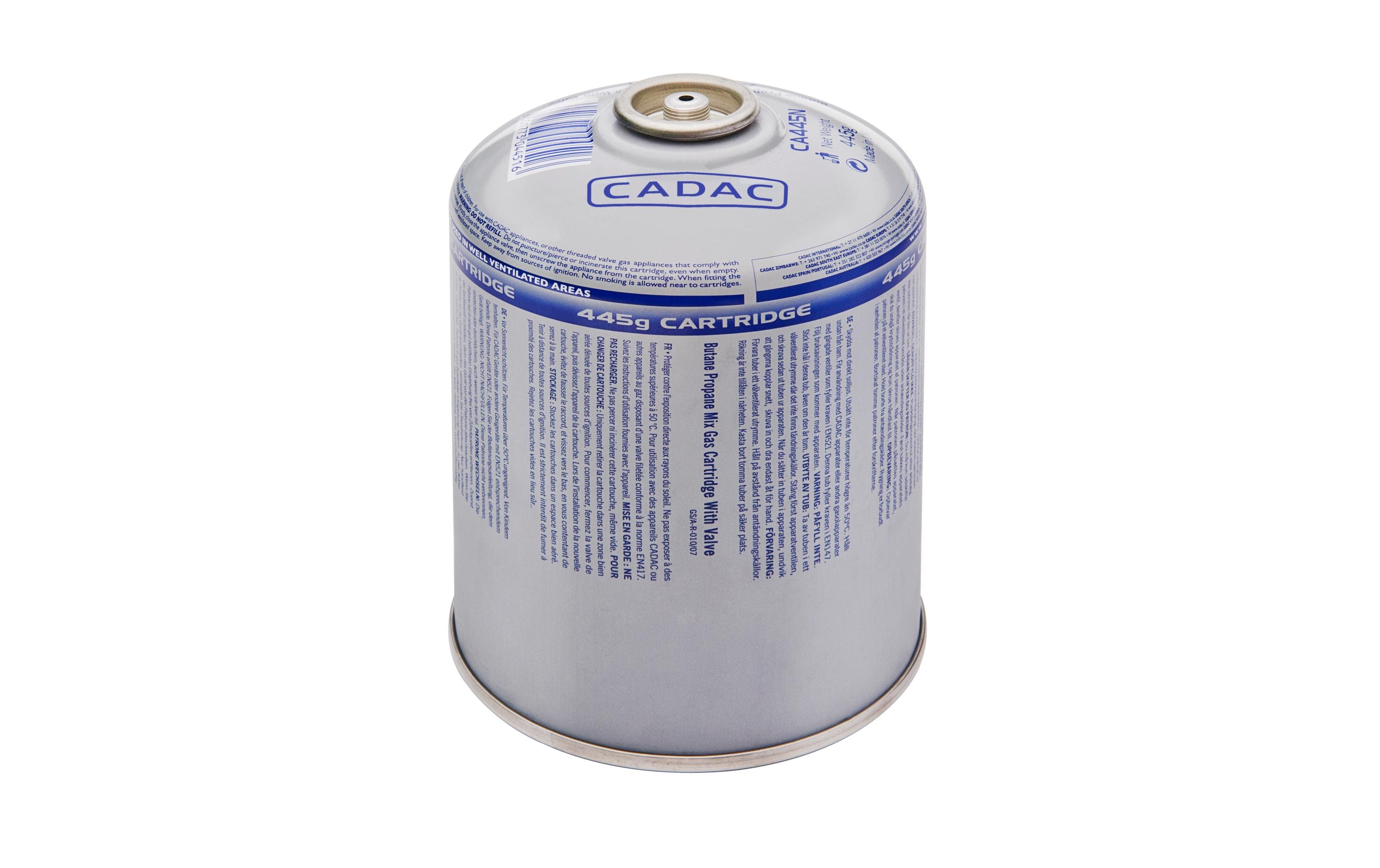 Gaskartusche Gas Cartridge 445 g Threaded ValveVentilkartusche