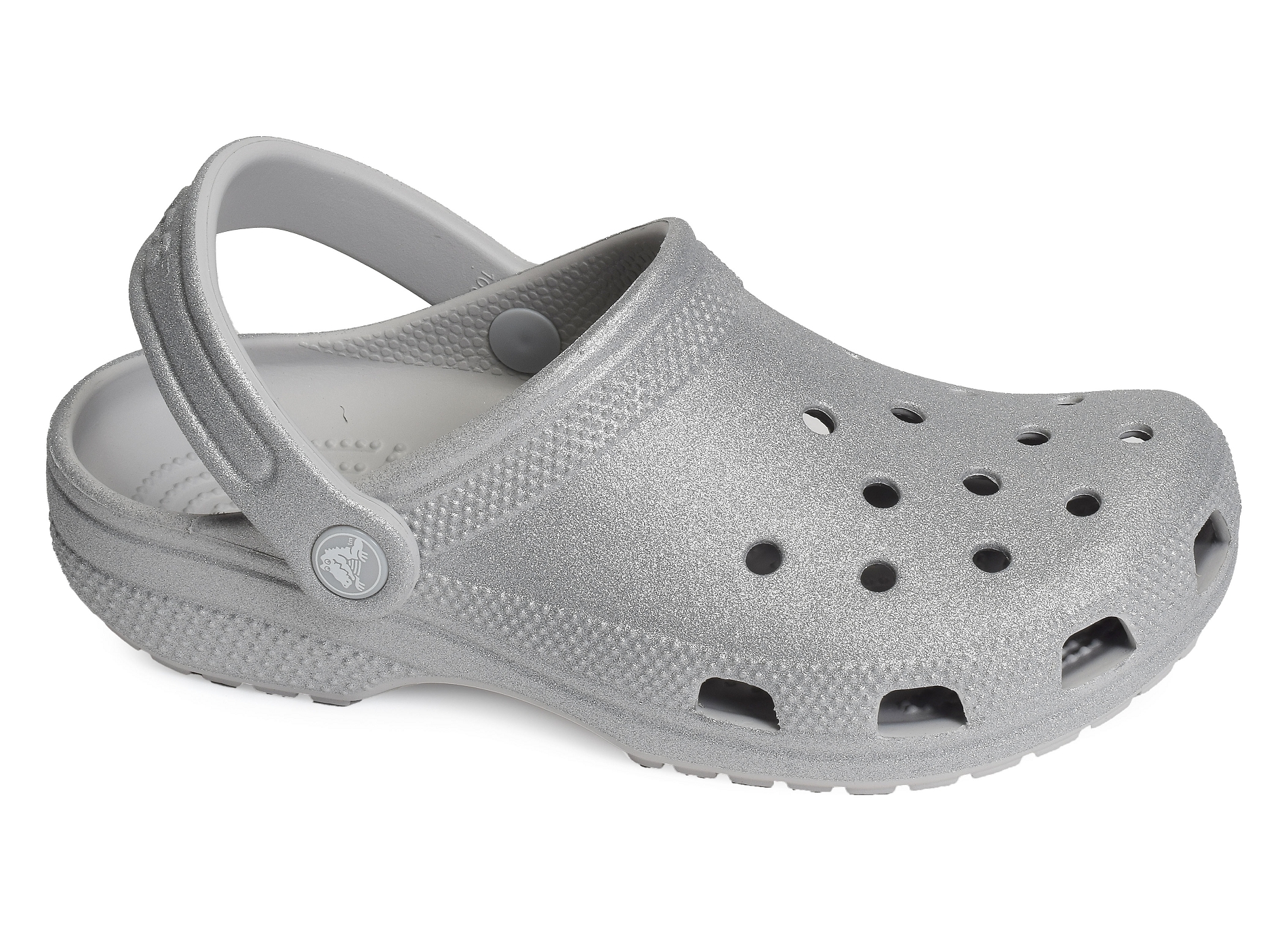 Classic glitter clog argent