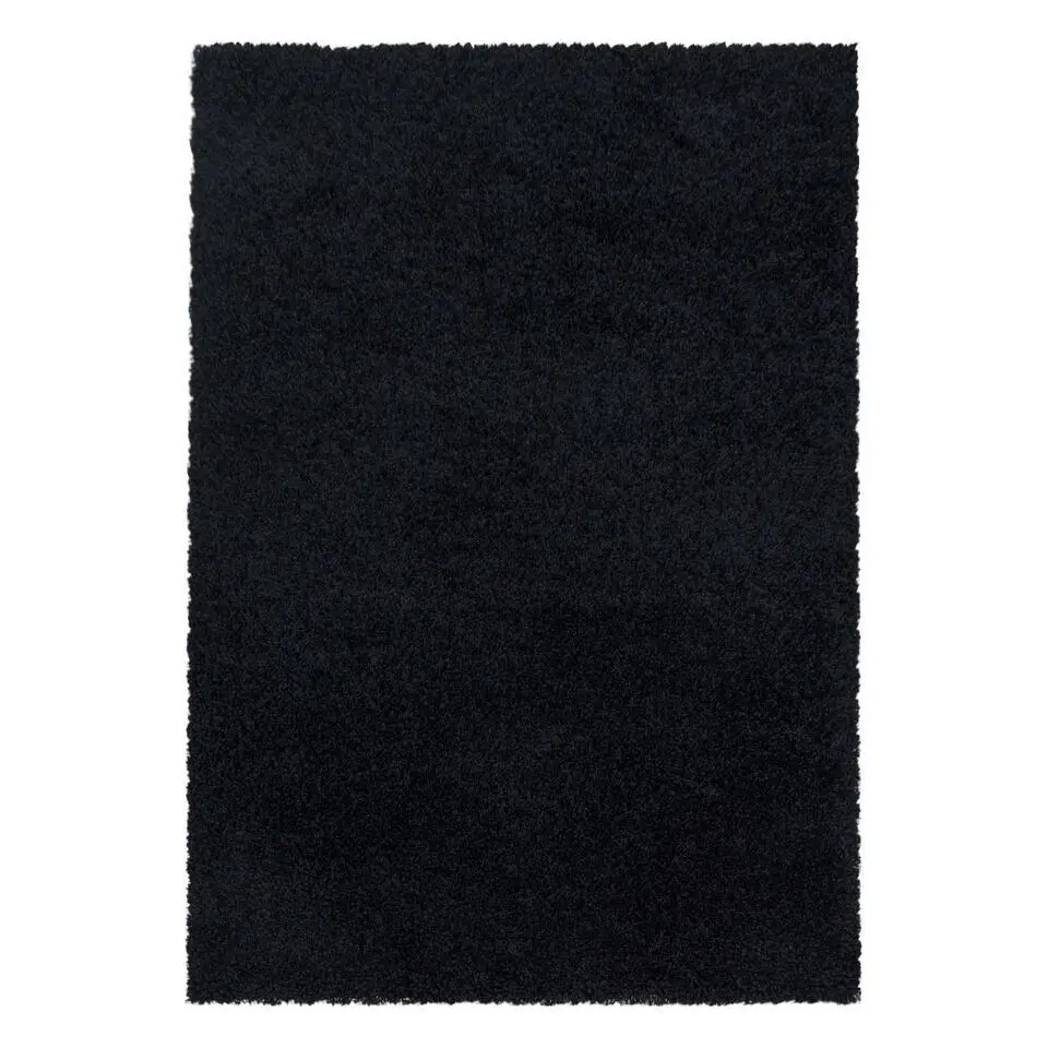 Monaco Soft Shaggy Hoogpolig Vloerkleed Black - 200x290 CM
