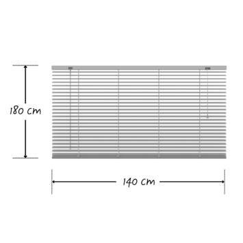 KARWEI aluminium jaloezie 16 mm zilver (kleurnr. 221) 140x180 cm (bxh)