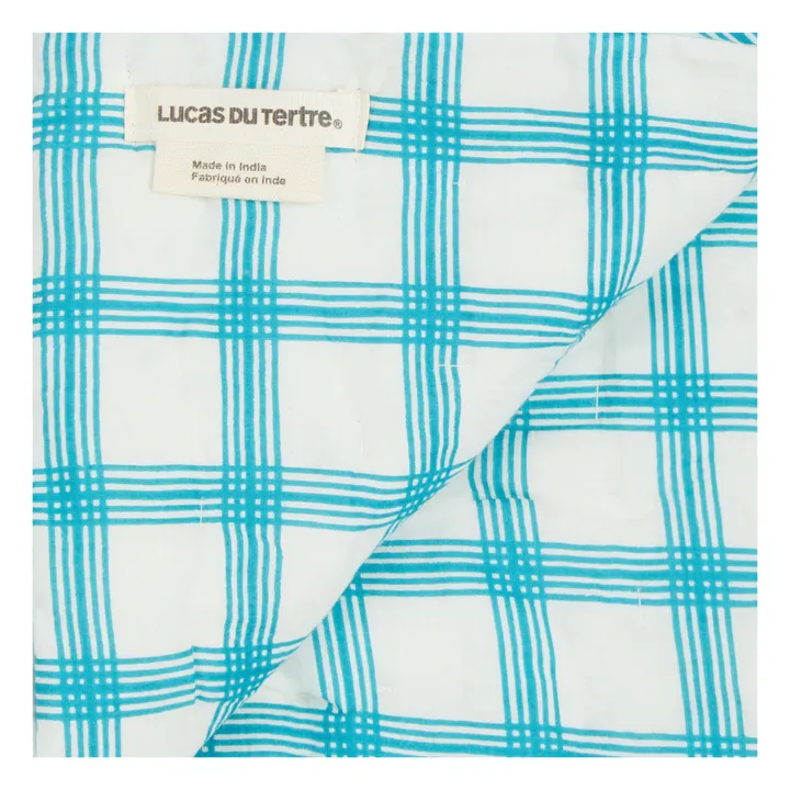 Lucas du Tertre Plaid quilté réversible Helen Flower | Blanc