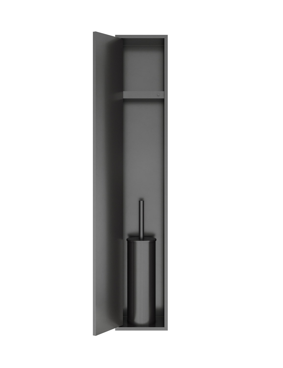 Hotbath &More inbouw toiletborstel en toiletrolhouder gunmetal geborsteld PVD