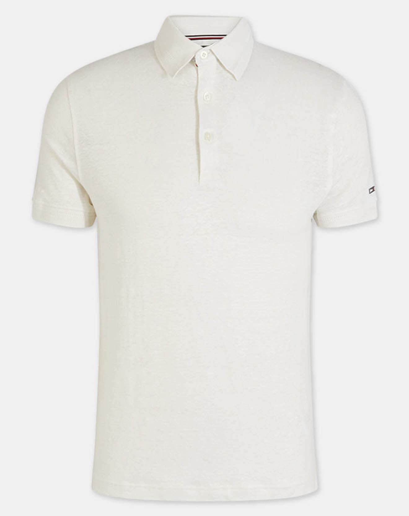 Tommy Hilfiger Polo en Lin mélangé Premium écru