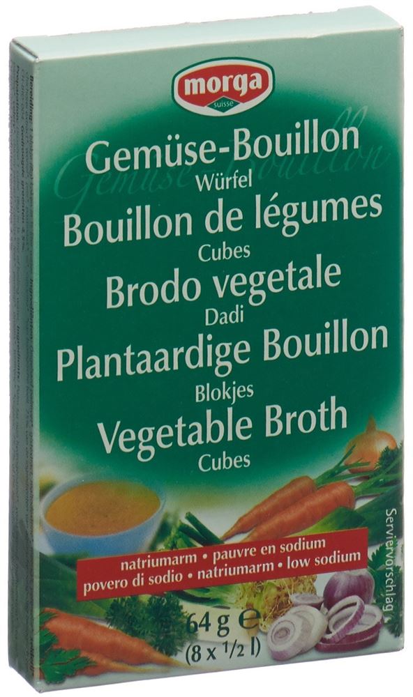 MORGA Gemüse Bouillon Würfel natriumarm 8 Stk
