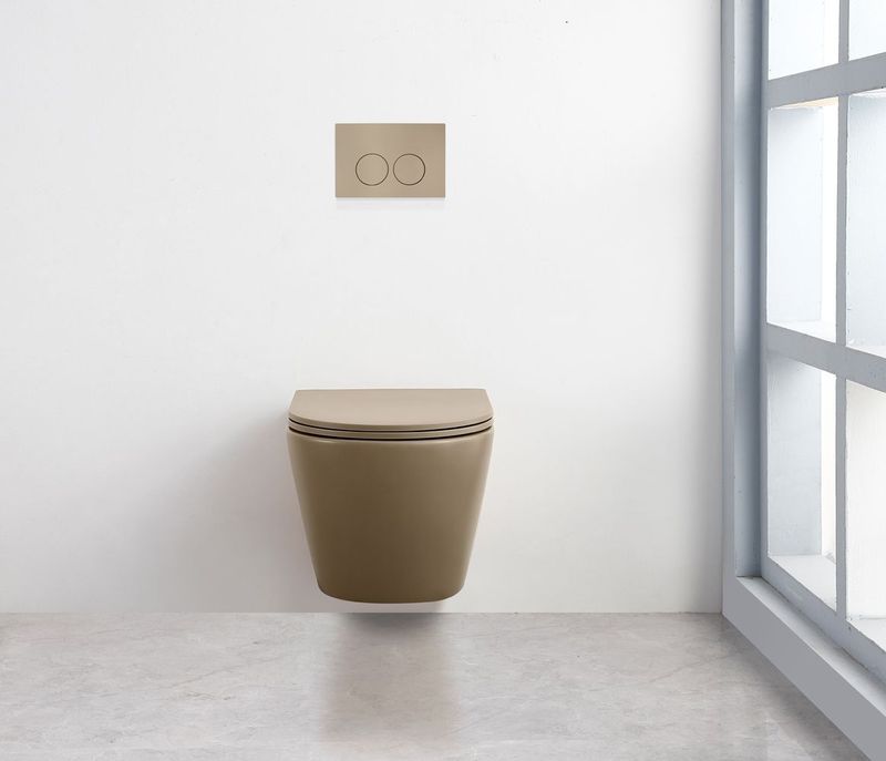 Geberit - Delta 25 - Bedieningsplaat - Taupe - Speciaal voor UP100 Inbouwreservoir