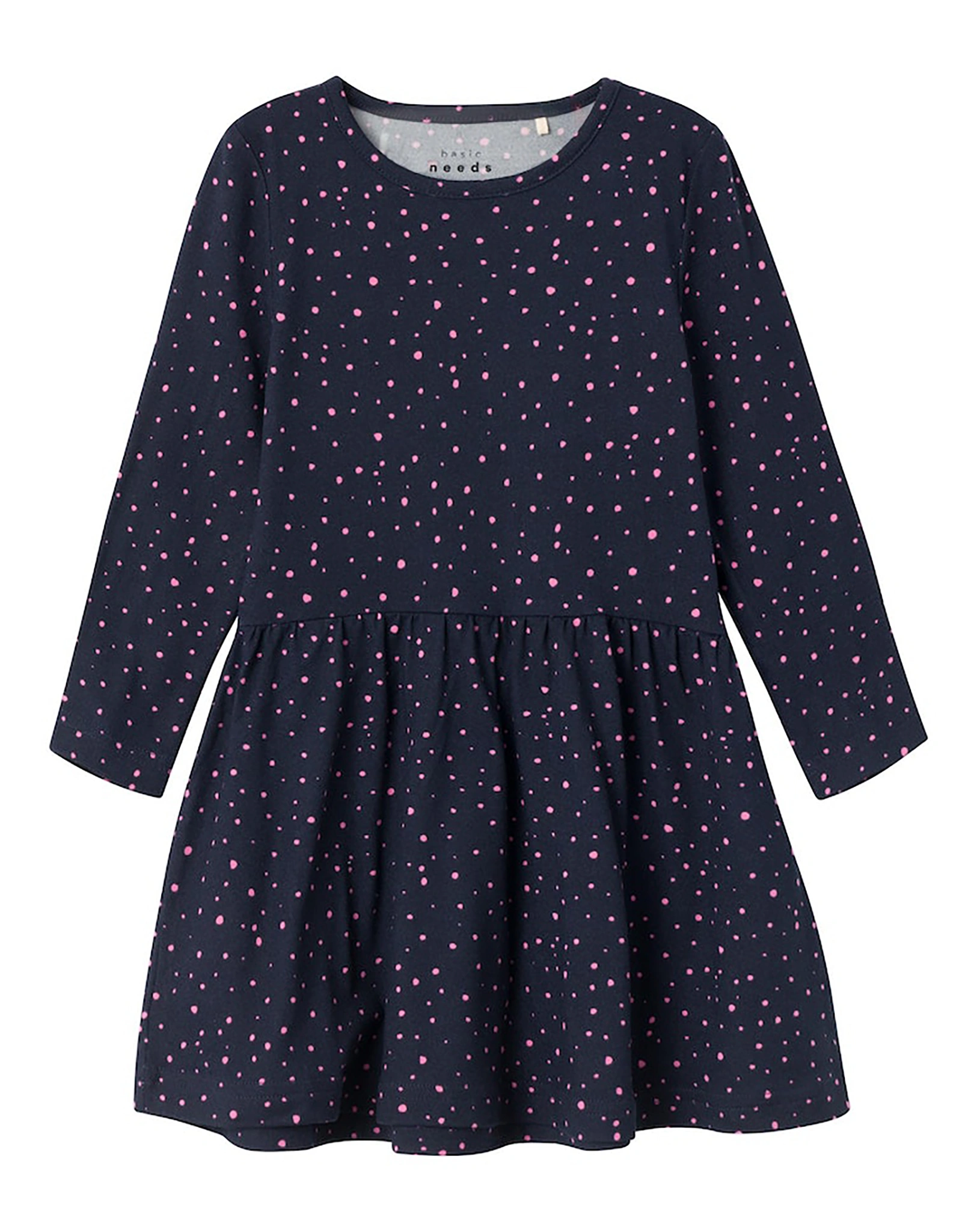 Langarmkleid NMFVINNA DOTS in dark sapphire