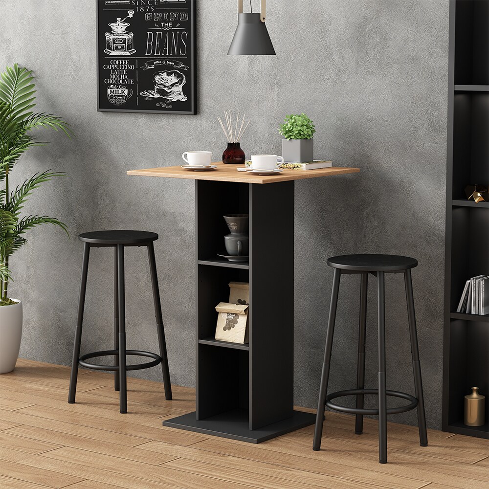 Vicco Barhocker Edmonton Schwarz 31,5 x 64 cm 2er Set