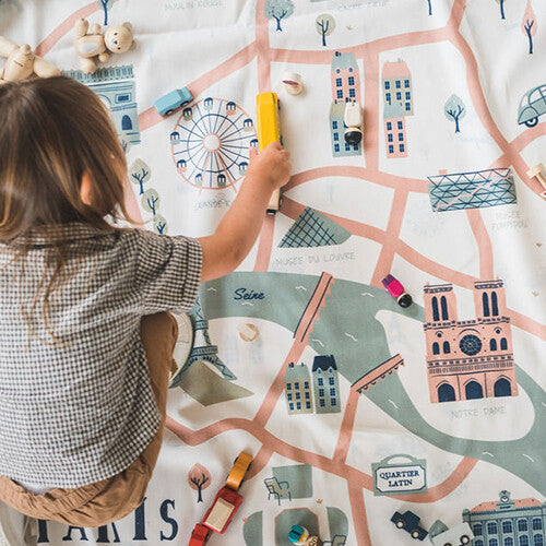 play&go speelkleed en opbergzak - paris map