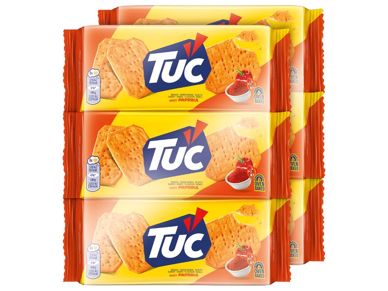 LU TUC Paprika Cracker 6 x 100 g Gesalzene Kräcker mit Paprika
