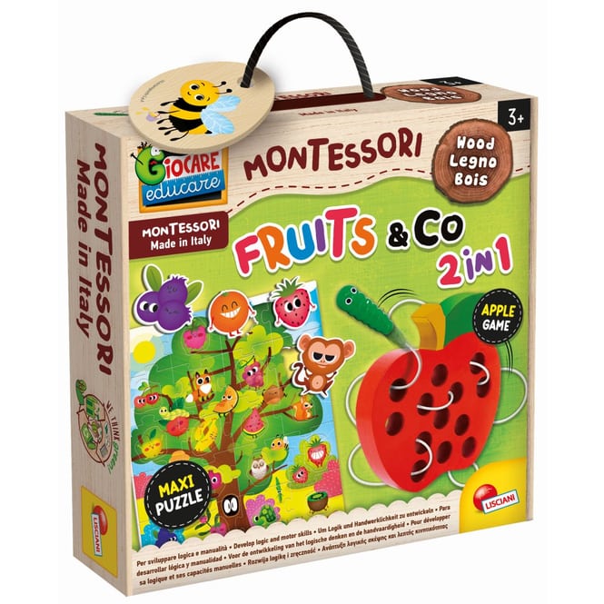 Montessori - Fruits & Co. - 2-in-1 Apfelspiel und Puzzle