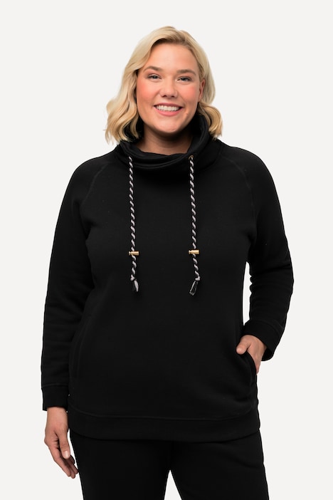 Sweatshirt, weiter Stehkragen, Taschen, Raglan-Langarm