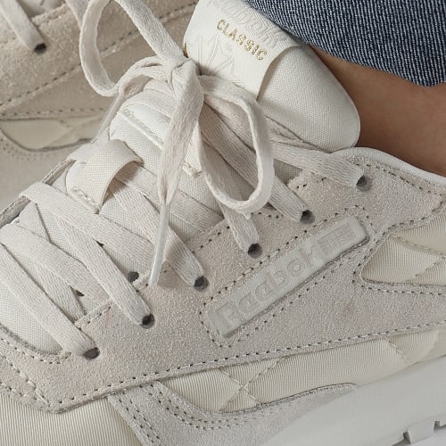 Baskets Femme Classic Leather 100034446 Alabaster Gold Metallic Chalk