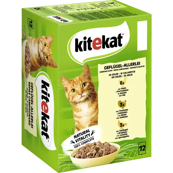 Katze Nassfutter Portionsbeutel Multipack Geflügel-Allerlei in Gelee