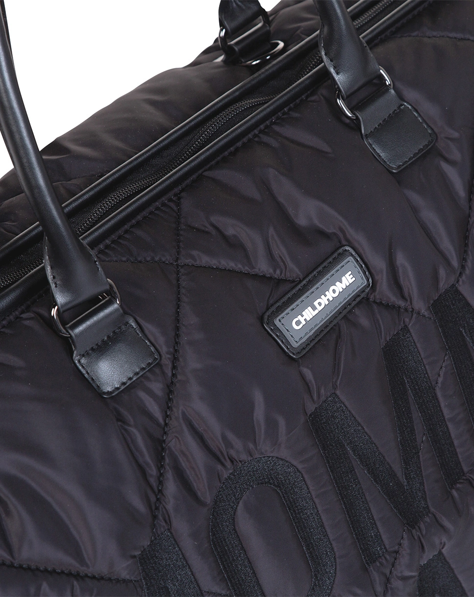 Wickeltasche MOMMY BAG QUILTED (55x30x40) in schwarz