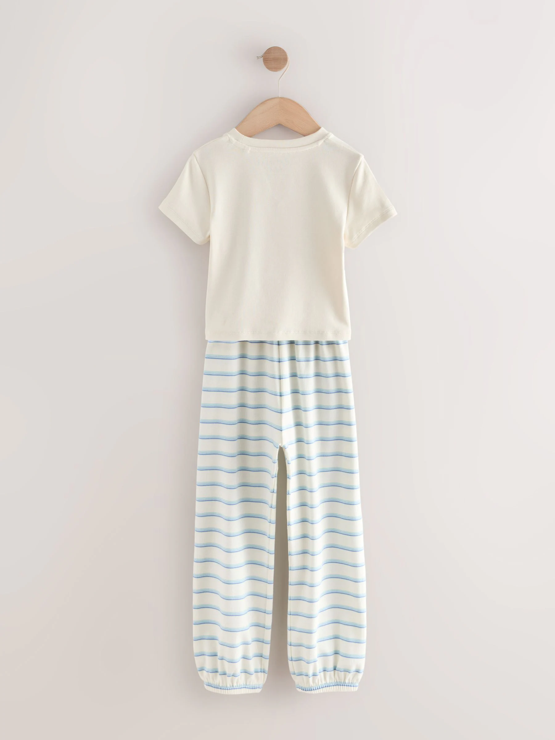 Blauw/Naturel Strepen Beer - Verpakking van 3 pyjama's met joggingbroek (3-16 jr)