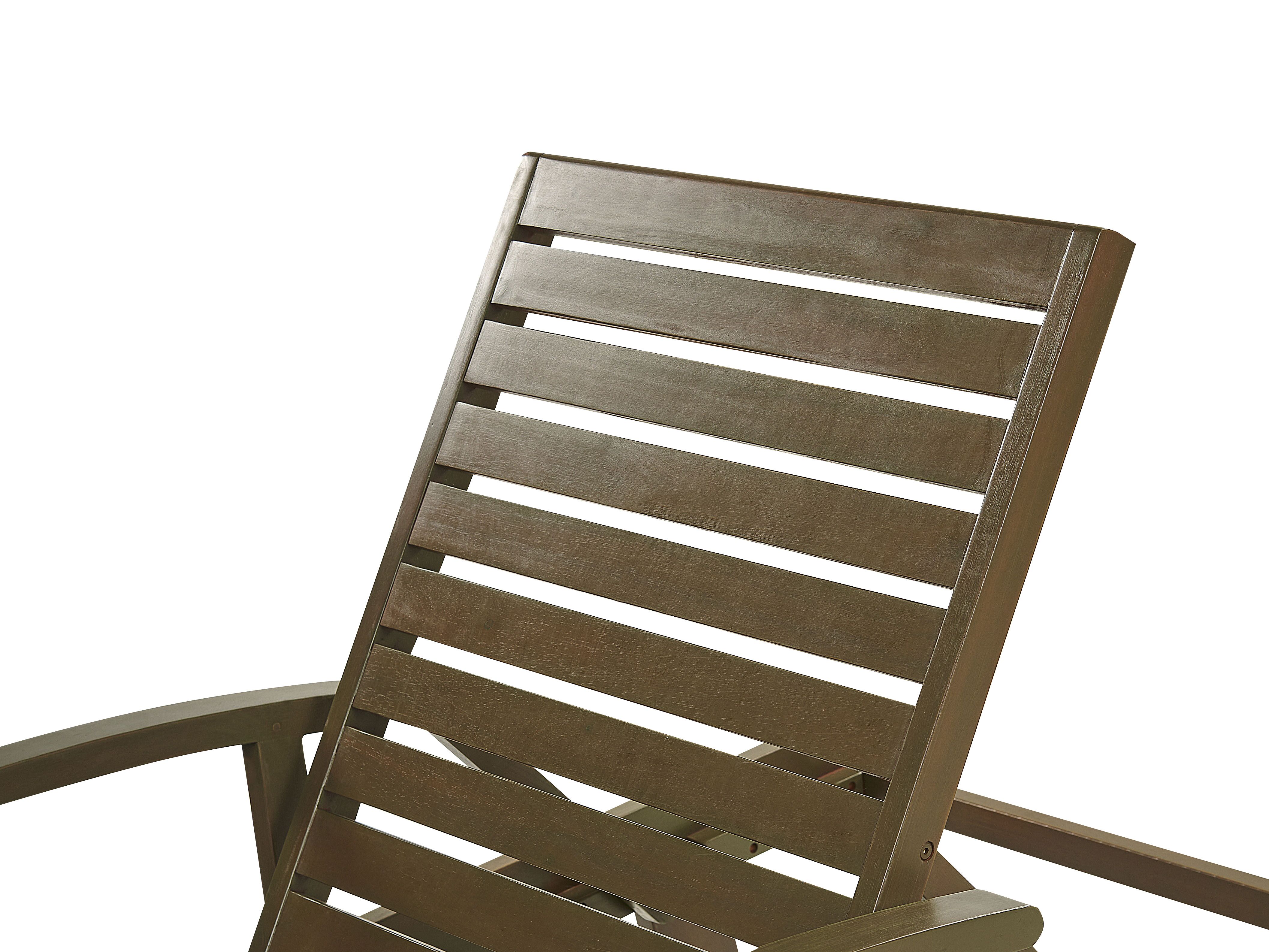 Ligstoel met kussen AMANTEA PREMIUM II Acaciahout Rood