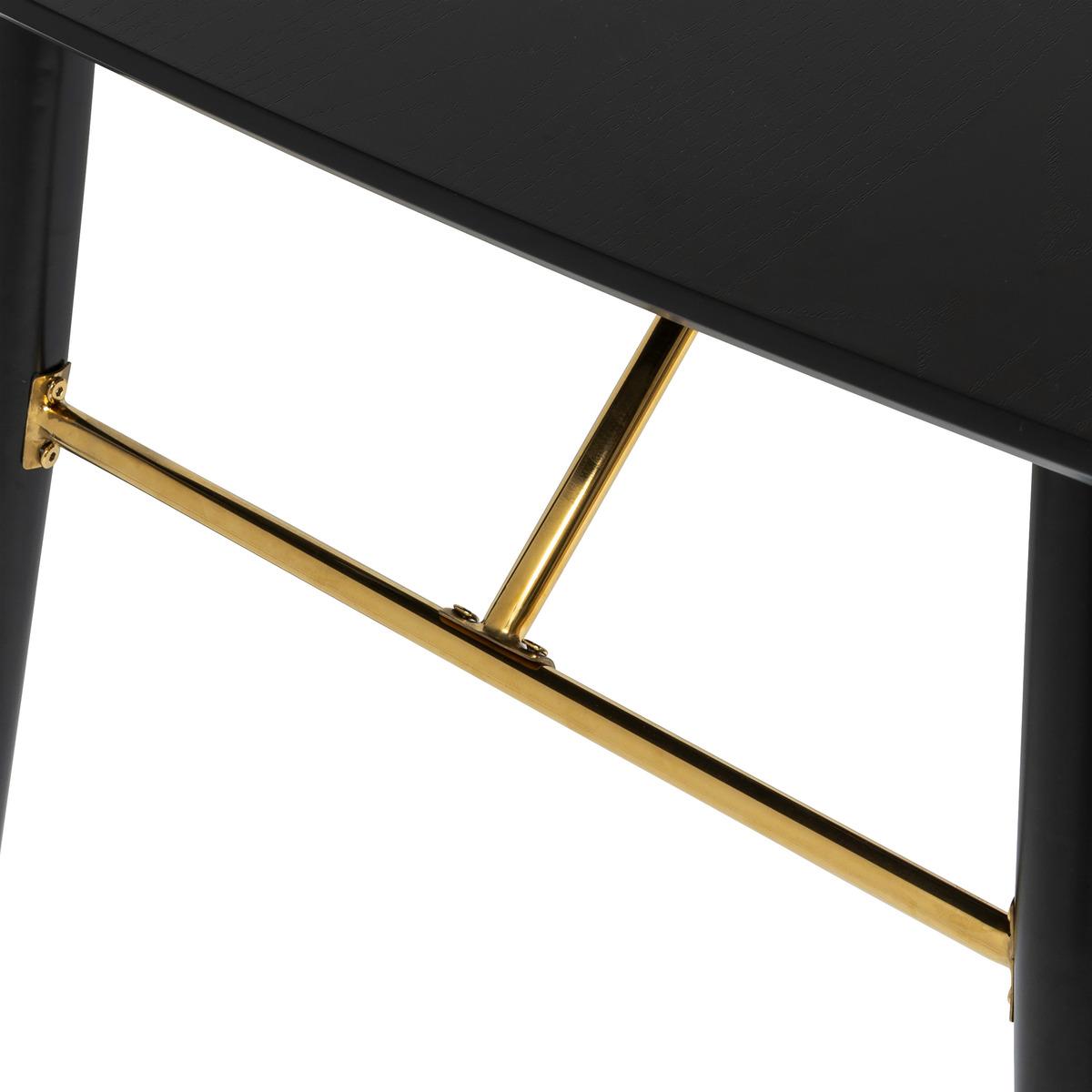 TABLE A MANGER EXTENSIBLE AUBREY NOIR 180X220CM