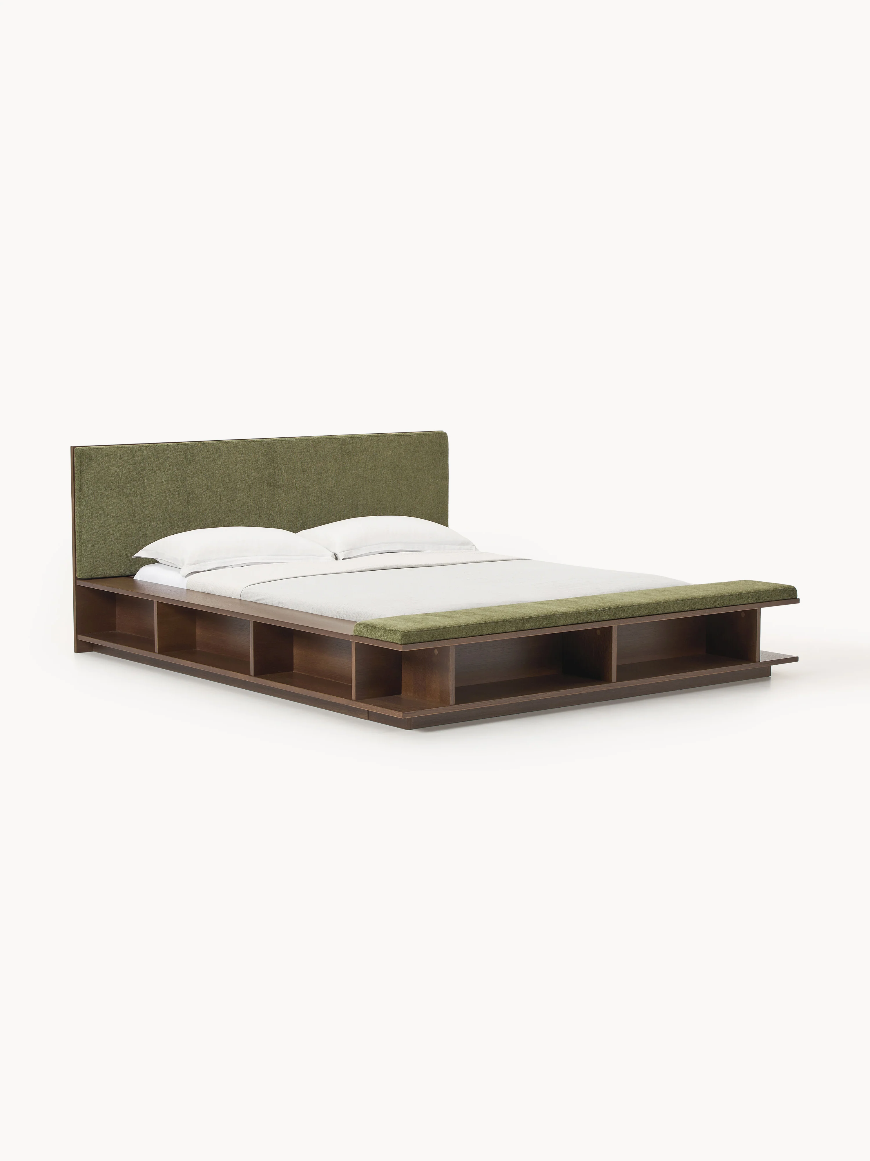 Houten bed Clark met bank en zijplanken