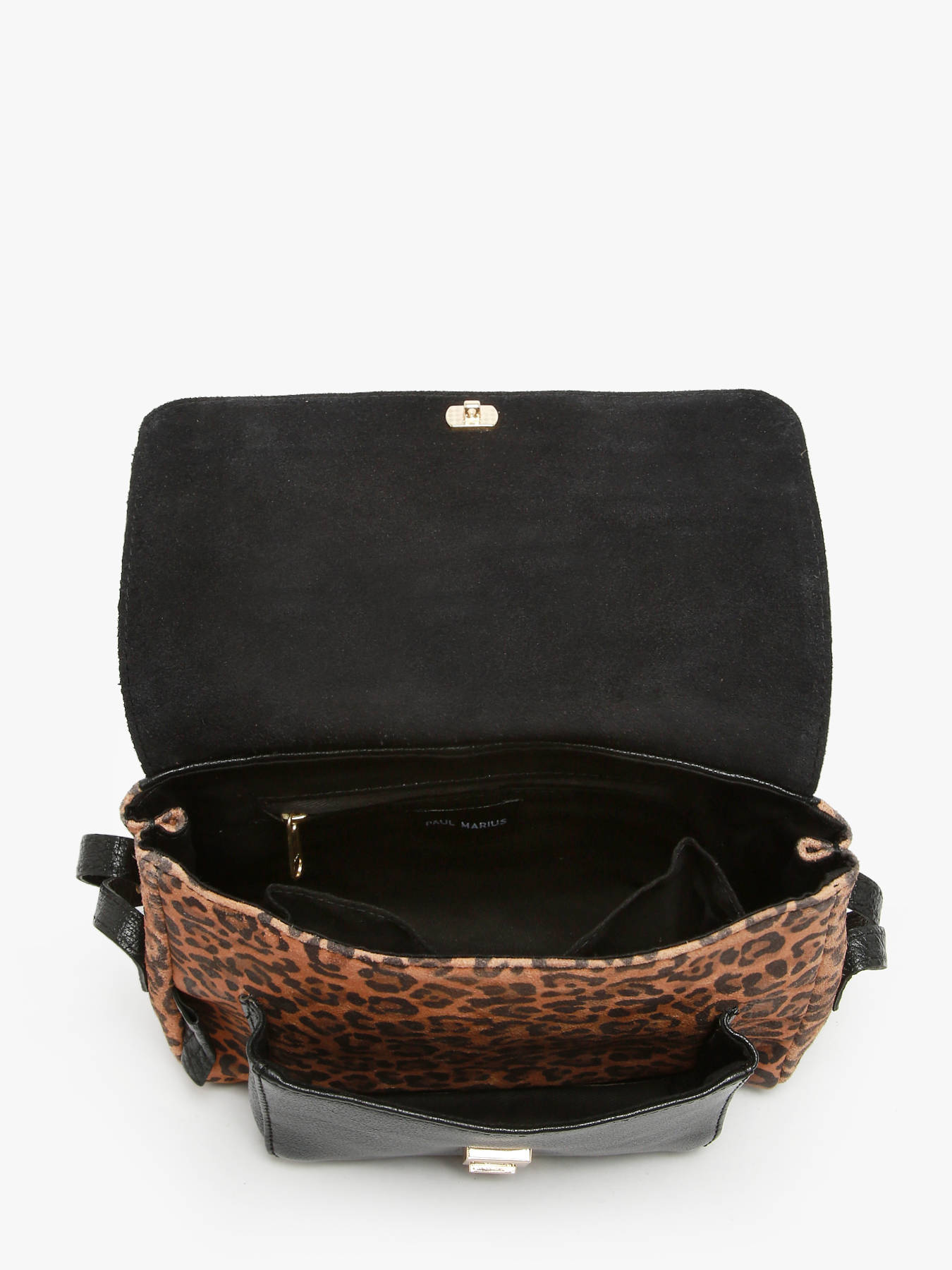 Sac bandoulire Leopard cuir PAUL MARIUS