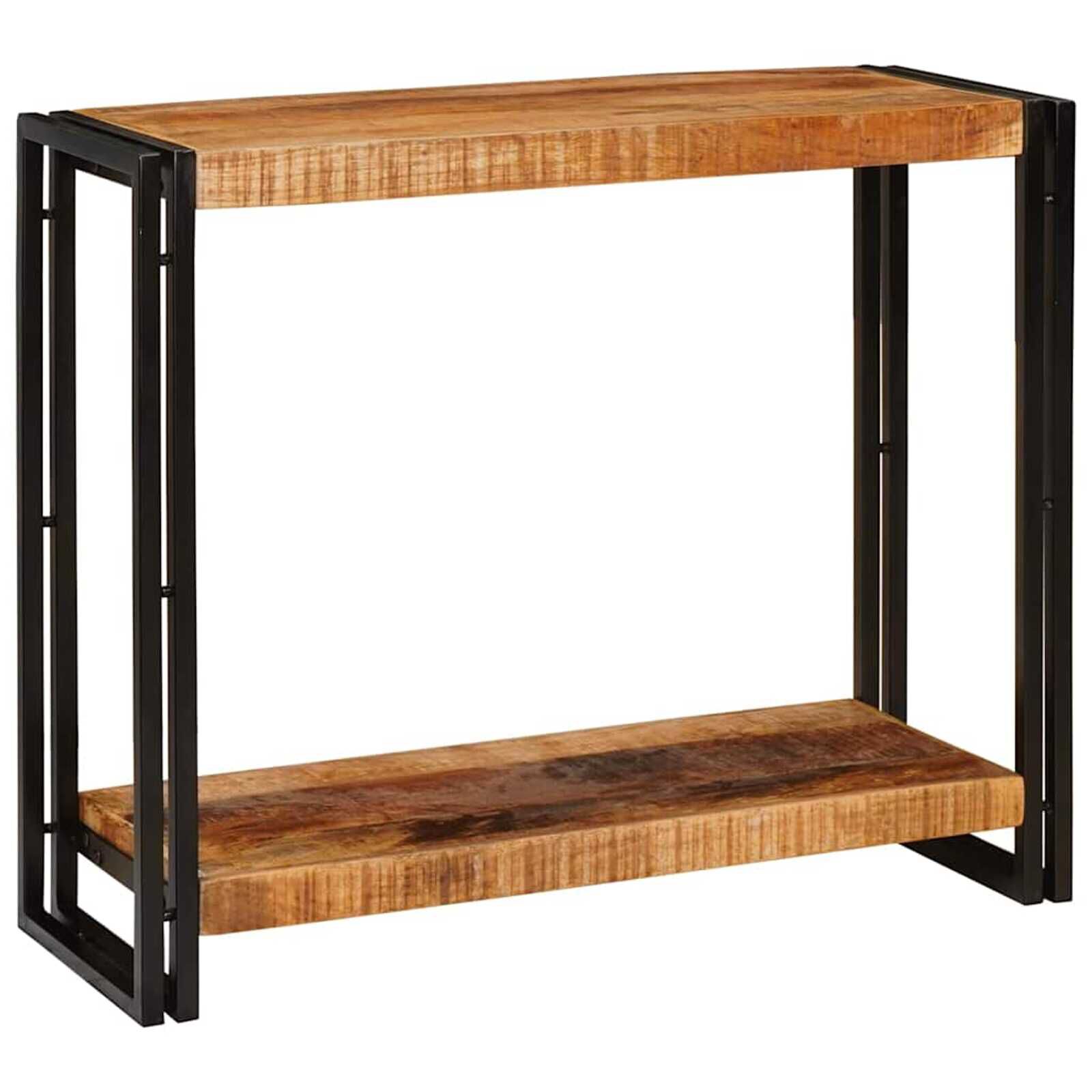 vidaXL Consoletafel Bruin 90 x 33 x 75 cm Massief Ruw Mangohout