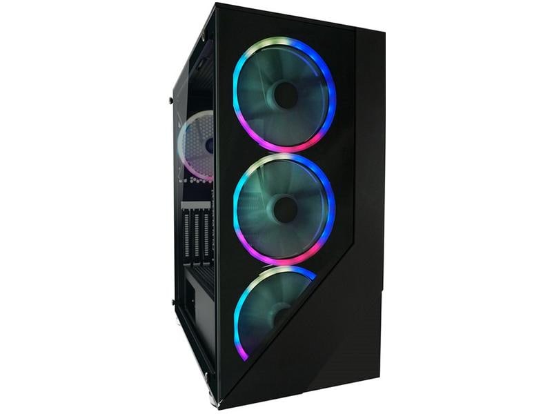LC-Power PC-Gehäuse Gaming 803B Shaded_X Gaming-Midi-Tower mit Sichtfenster und RGB Beleuchtung