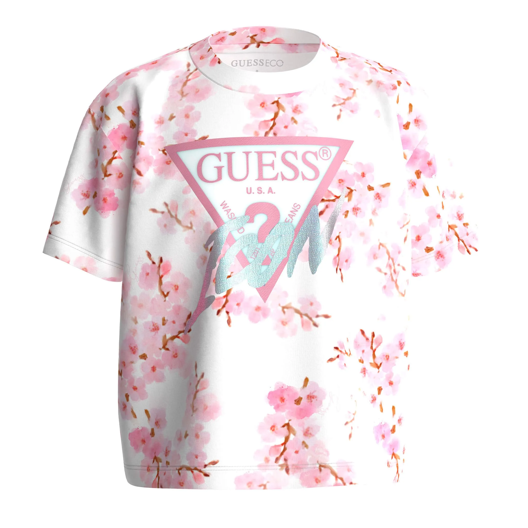 Guess Kids T-shirt Guess Icon Floral 7-14ans
