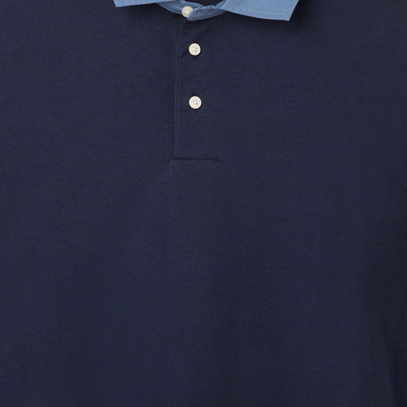 Hackett London Polo Slim Fit Col Chambray bleu marine