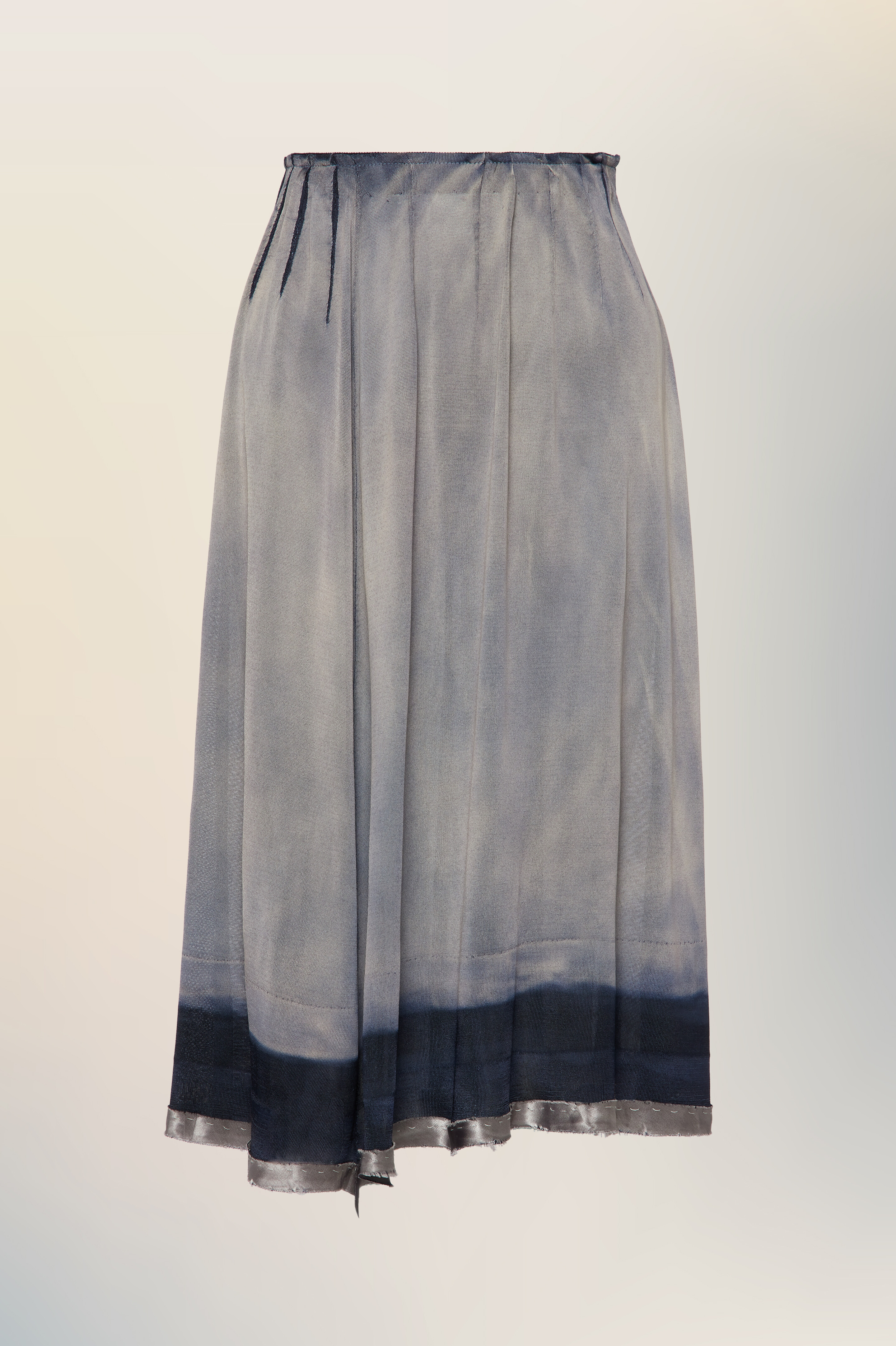 Jupe midi sun-faded bleue en viscose pour femme