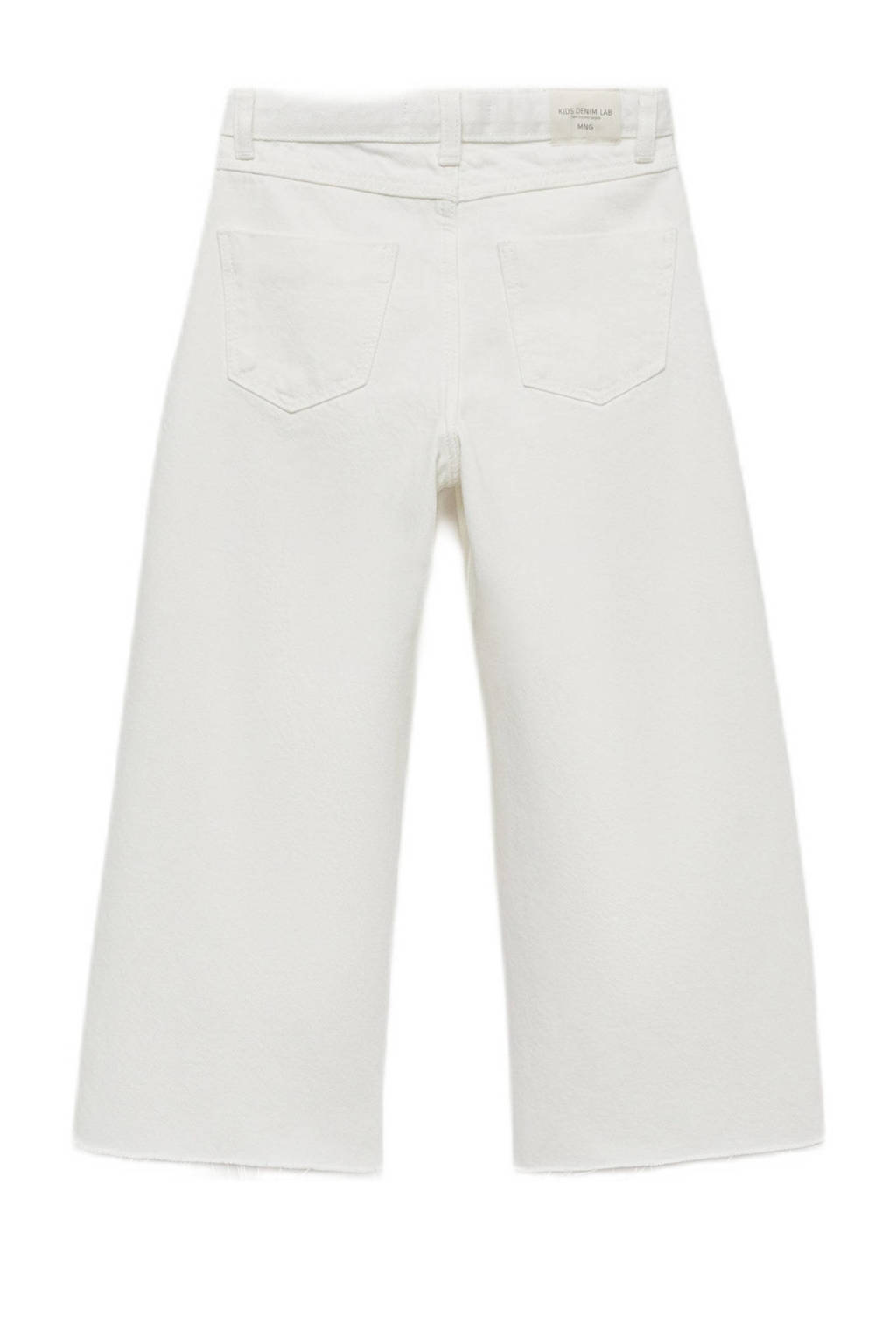 Mango Kids high waist wide leg jeans wit