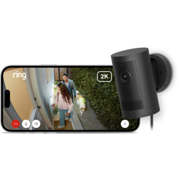 Ring Outdoor Camera Plus Plug-in Zwart 2K