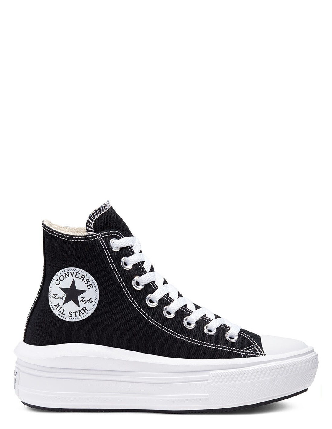 converse sneakers compensées montantes femme ctas move hi noir