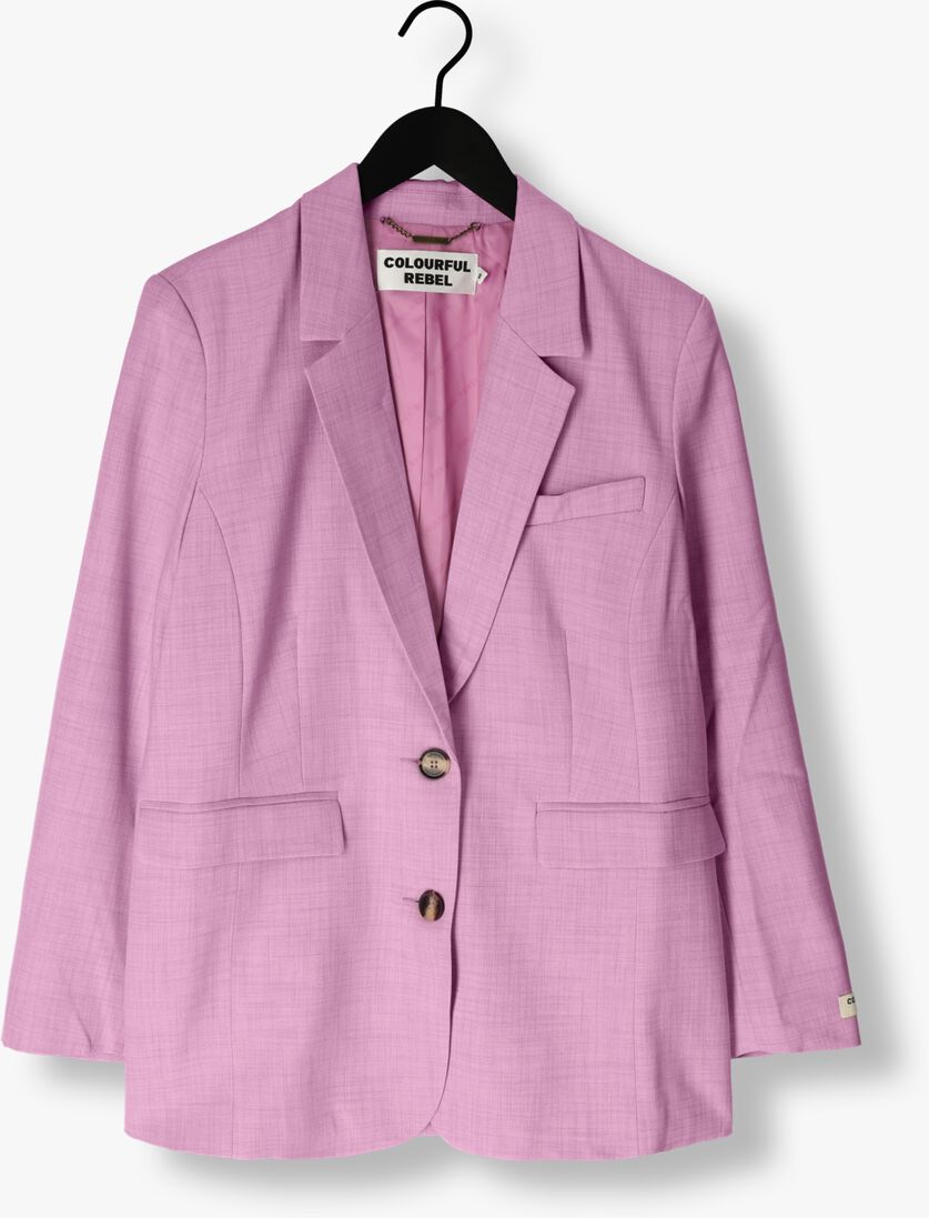 COLOURFUL REBEL roze colourful rebel blazer gemma single breasted blazer