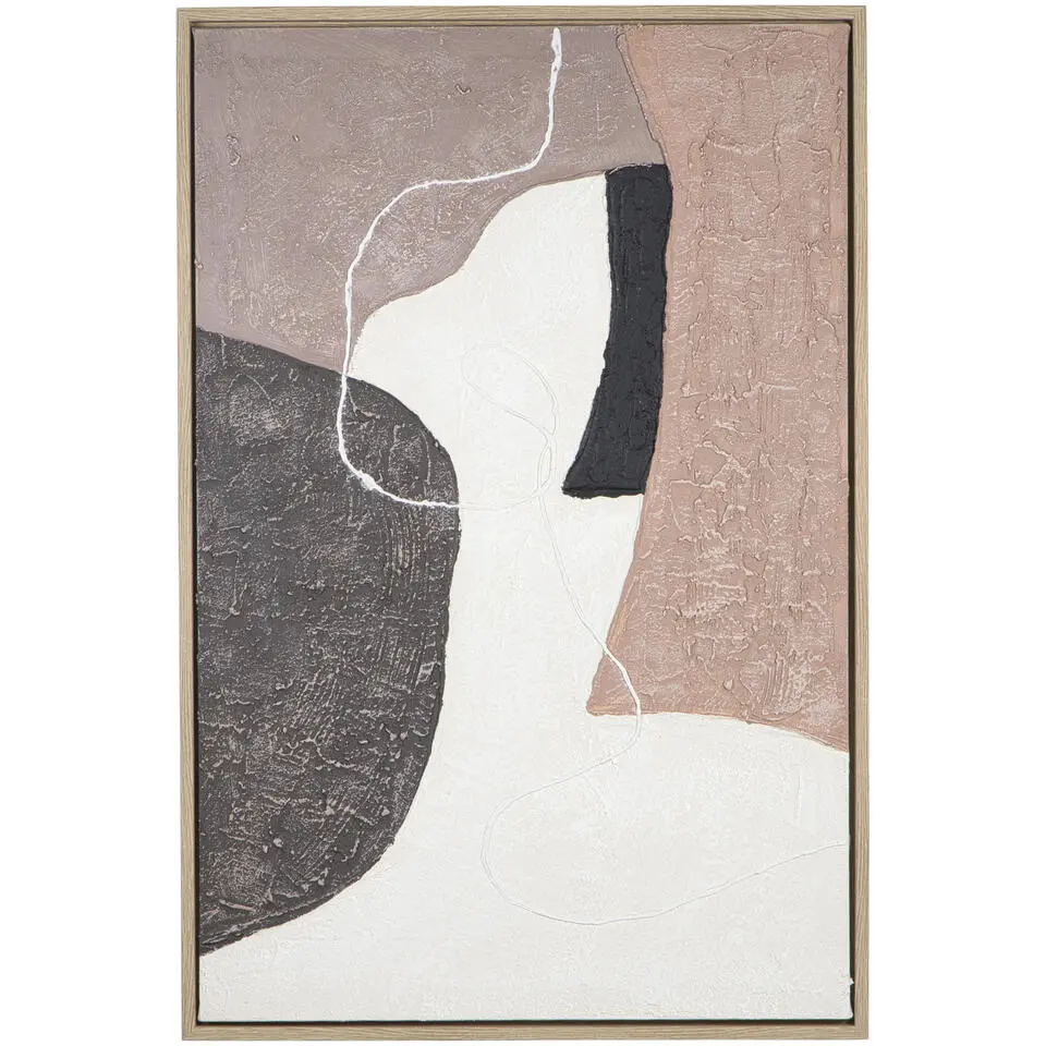 Schilderij Neva zandkleur MDF - 90x60 cm