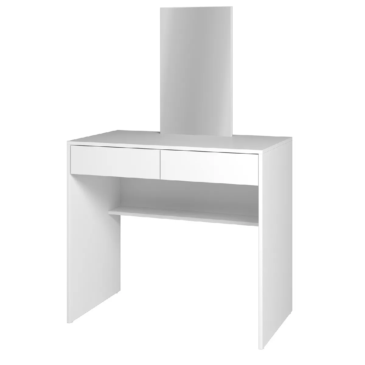 pegane Coiffeuse avec miroir - Blanc