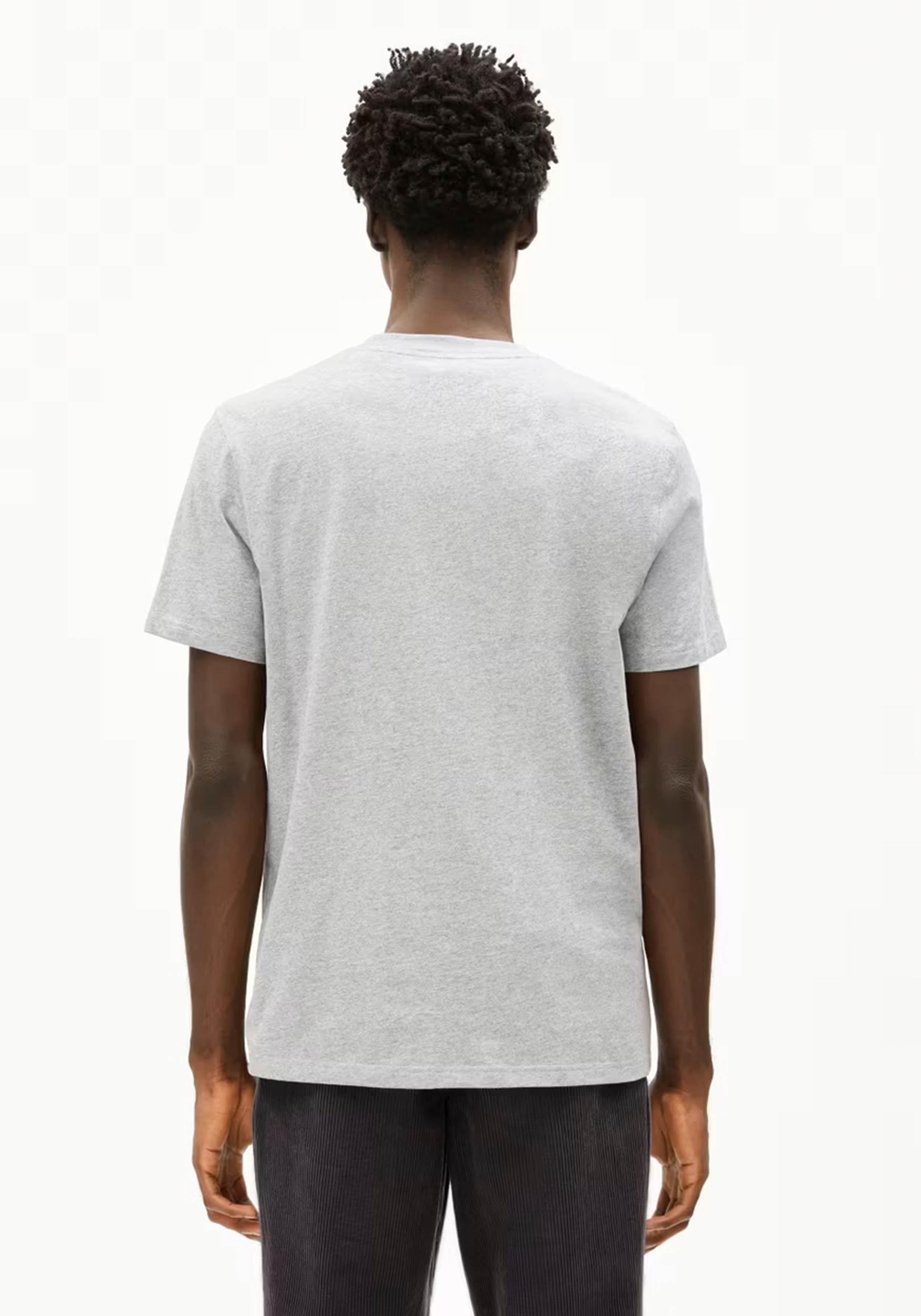 Armedangels T-Shirt Maarkos Iconic Å MLNG Silver Melange