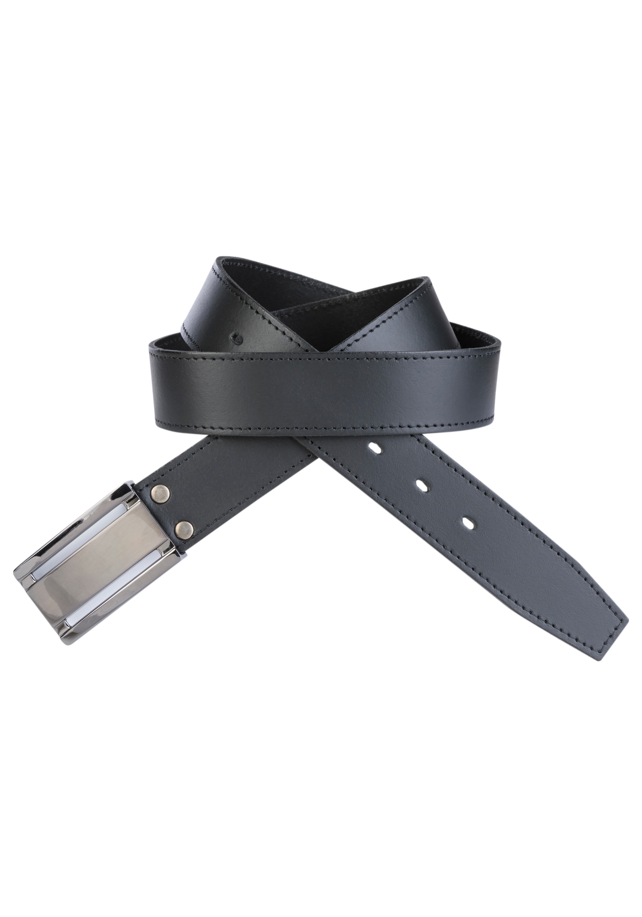 Man's World Ledergürtel mit eleganter Koppelschliesse bis Grösse 145 - NEW