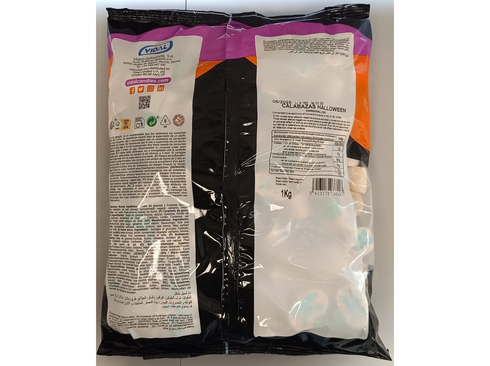 GOMAS VIDAL MARSHMALLOW ABÓBORAS 1KG