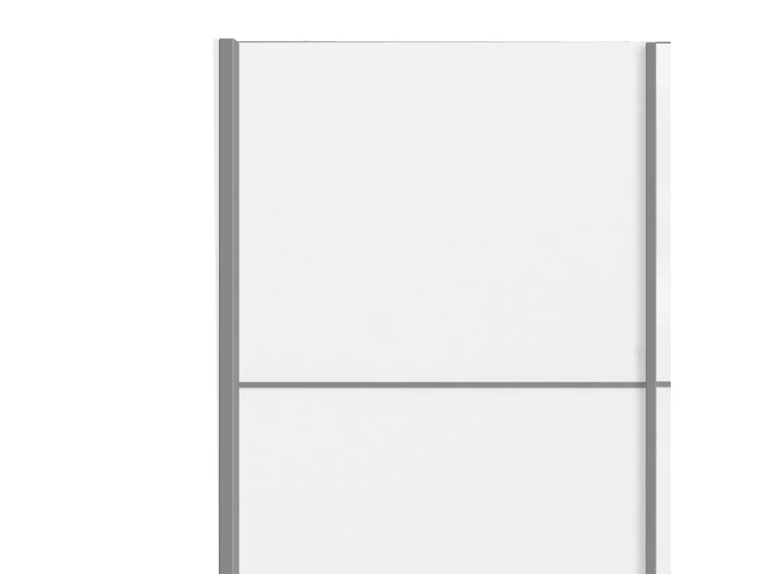 Garde-robe 2 portes NancyWake, Meubles de chambre, Penderie de plain-pied, Placard à vêtements, 122x64 h202 cm, Blanc